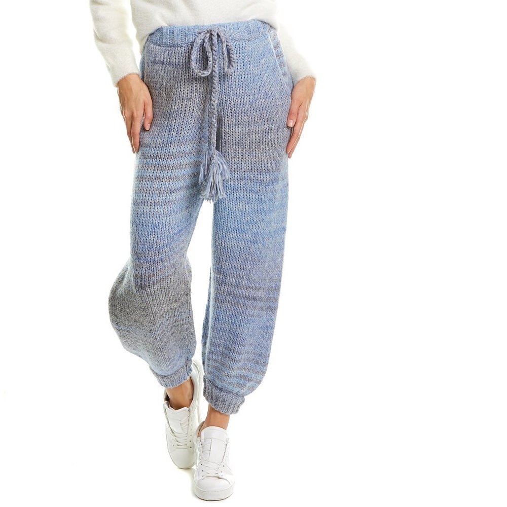 LoveShackFancy Desert Storm Chunky Blossom Wool & Alpaca-Blend Pant